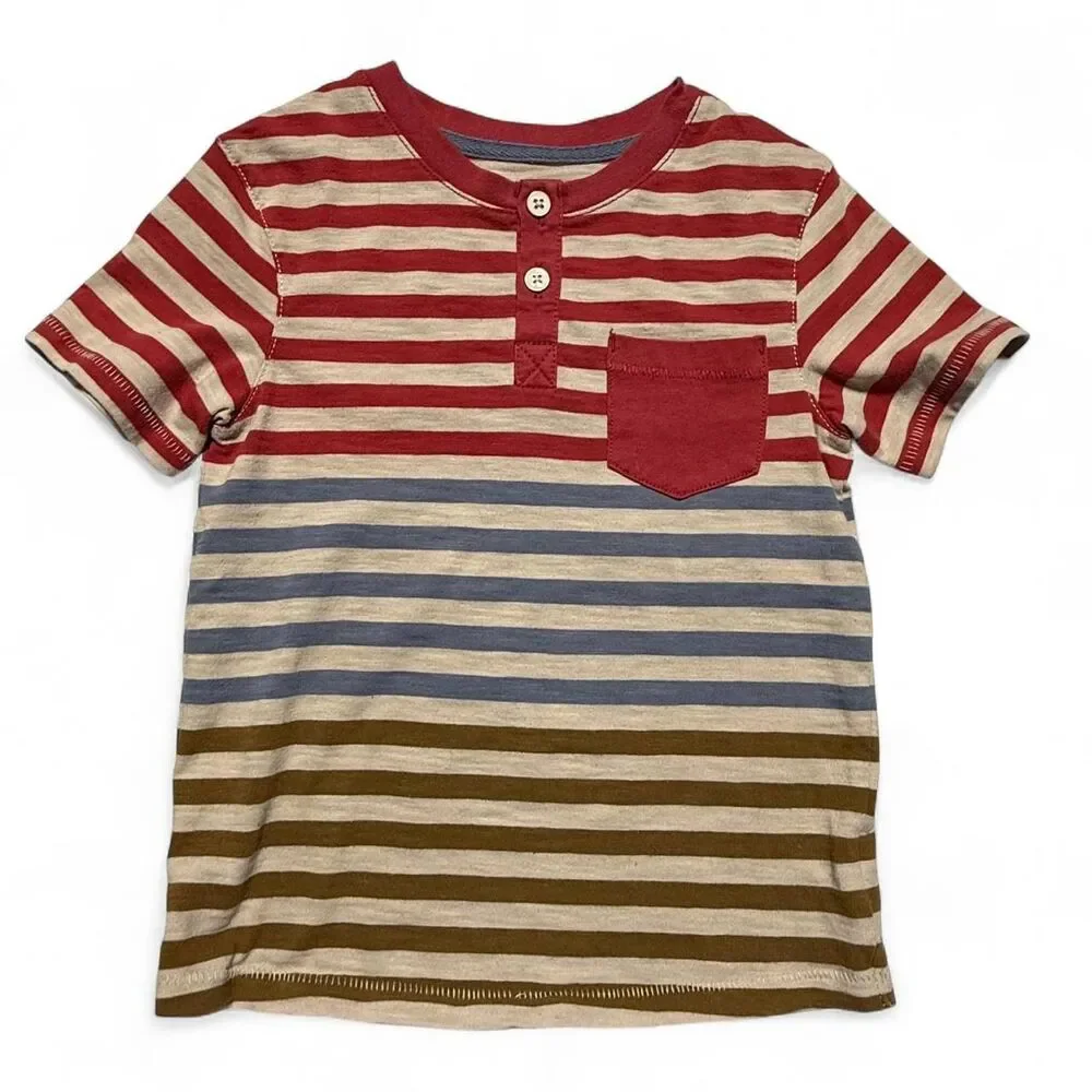 Genuine Kids from‎ OshKosh Striped Henley Pocket Tee 4T